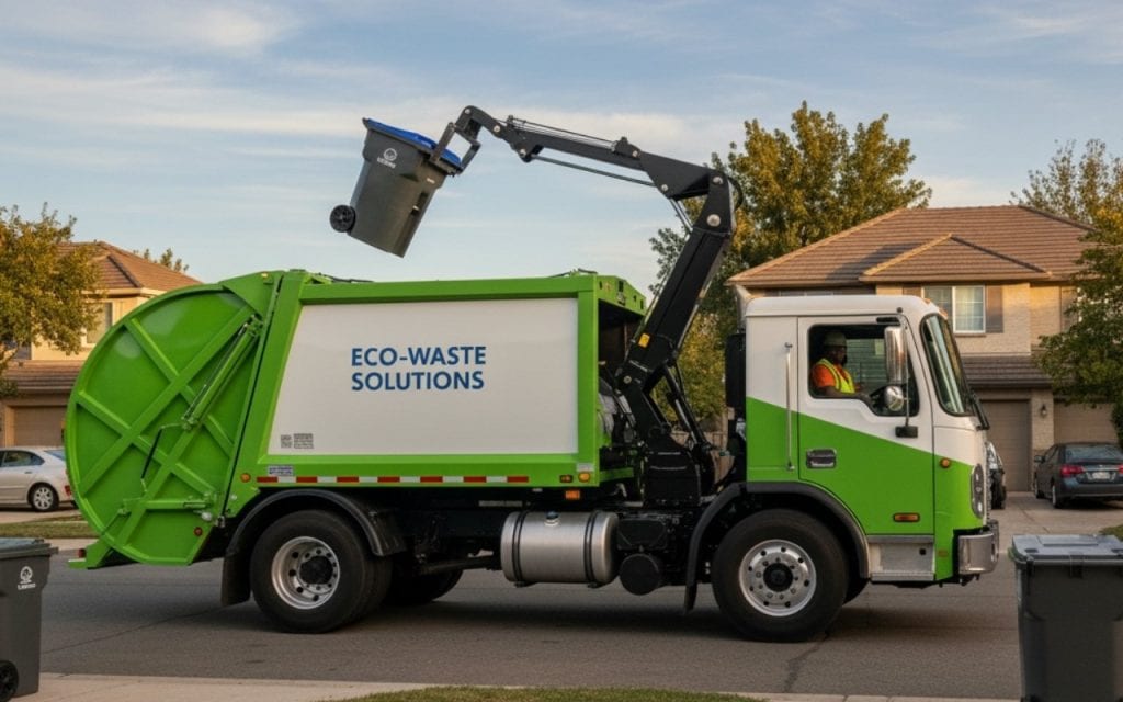 side loader garbage truck